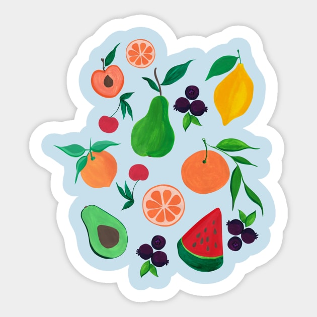 Don`t forget to eat your fruits Sticker by estudioanzol